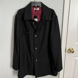 Mens black peacoat